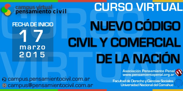 Curso virtual: el nuevo código civil y comercial de la nación. Inicia en marzo de 2015